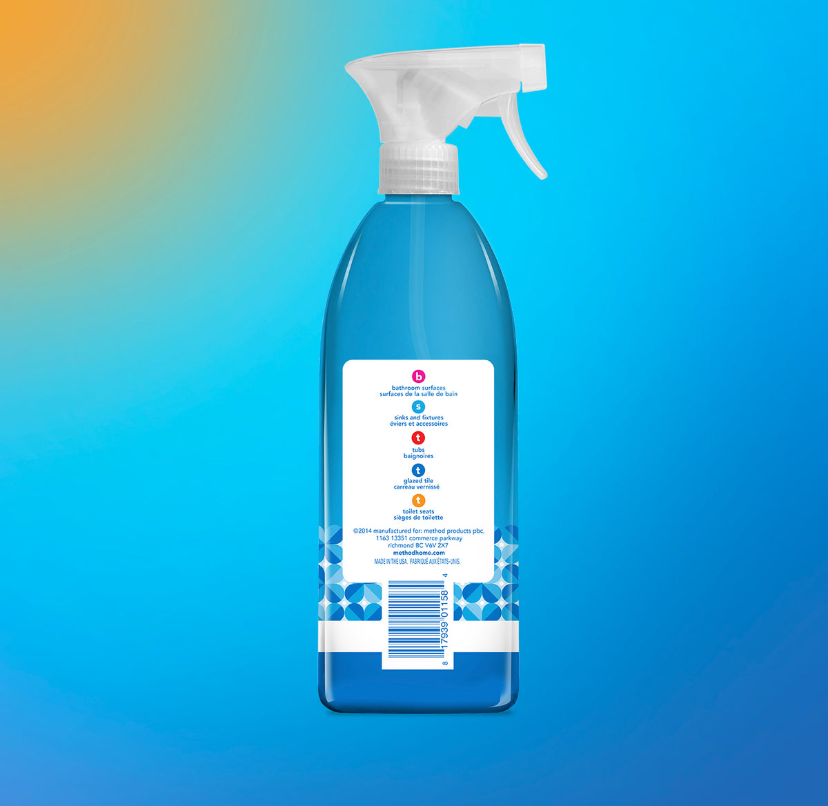 antibac bathroom cleaner 828ml spearmint method home singapore