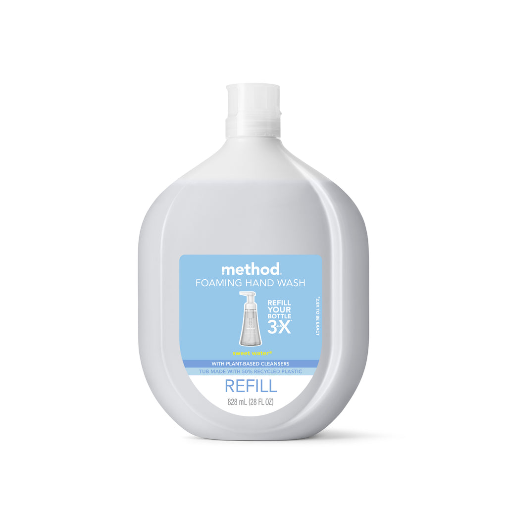 foaming hand wash refill 828ml - sweet water (new packaging)