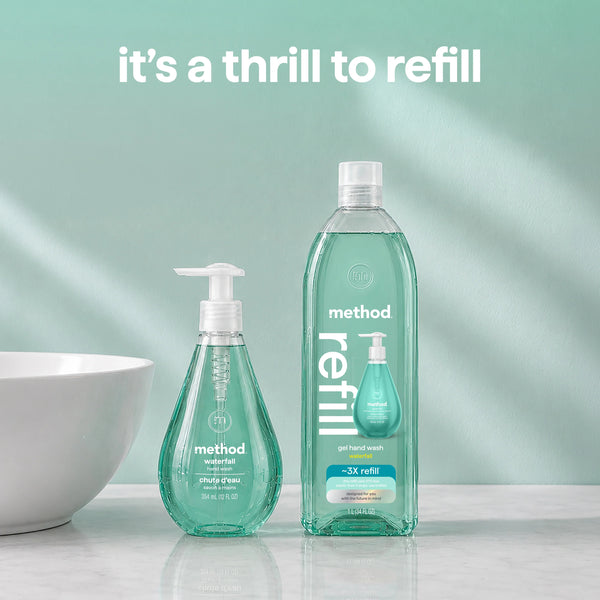 (carton of 4) gel hand wash refill 1L - waterfall