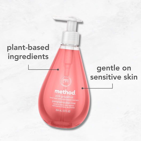 (carton of 6) gel hand wash 354ml - pink grapefruit