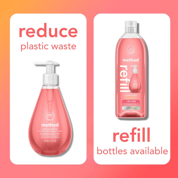 (carton of 6) gel hand wash 354ml - pink grapefruit