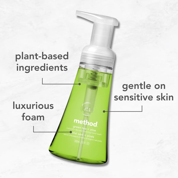 foaming hand wash 300ml - green tea + aloe