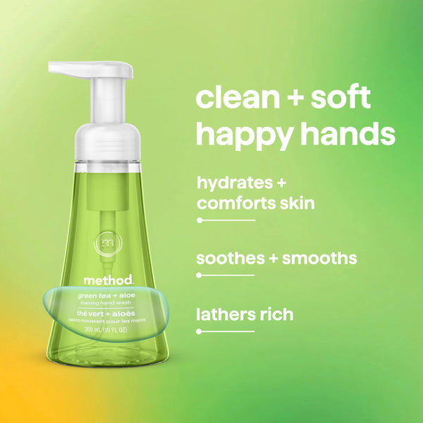 foaming hand wash 300ml - green tea + aloe