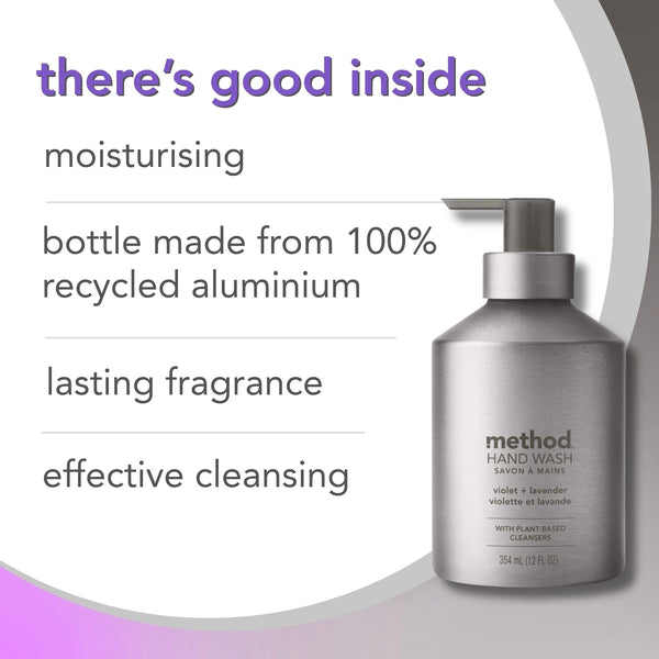 (carton of 3) aluminium gel hand wash - violet + lavender 354ml