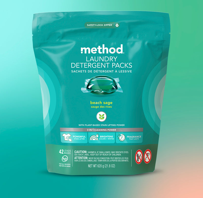 laundry detergent packs 42 loads - beach sage