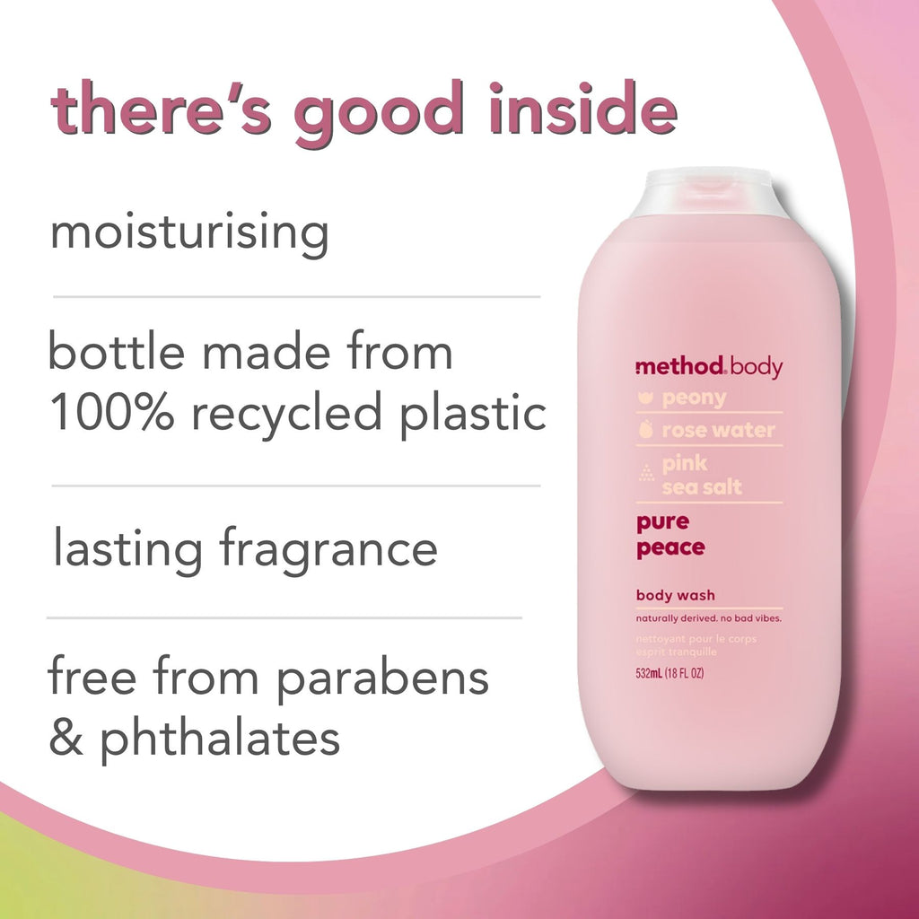 body wash 828ml - pure peace – method home singapore