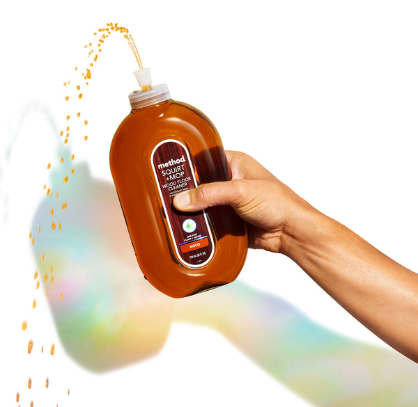 squirt + mop wood floor cleaner 739ml - almond