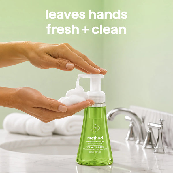 foaming hand wash 300ml - green tea + aloe