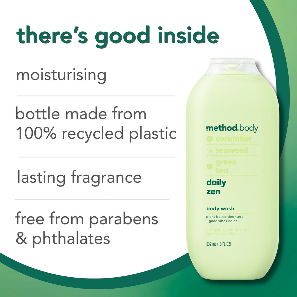 body wash 532ml - daily zen – method home singapore