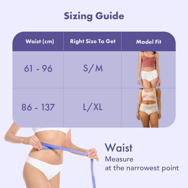 Rael Organic Cotton Period Underwear (S-M) 5's