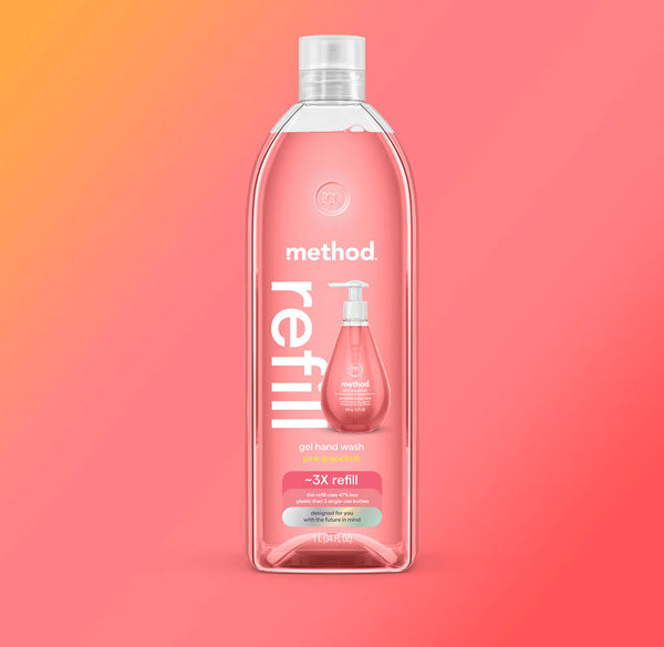 gel hand wash refill 1L - pink grapefruit