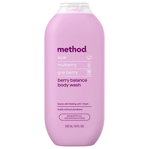 (carton of 6) body wash 532ml - berry balance