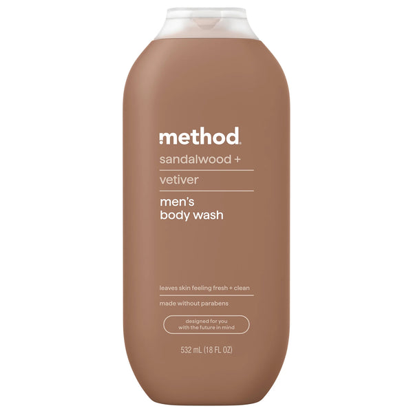 (carton of 6) body wash 532ml - sandalwood + vetiver