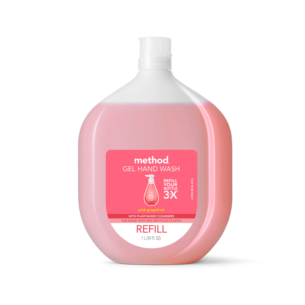 gel hand wash refill 1L - pink grapefruit (new packaging)