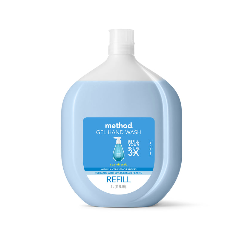 gel hand wash refill 1L sea minerals new packaging method