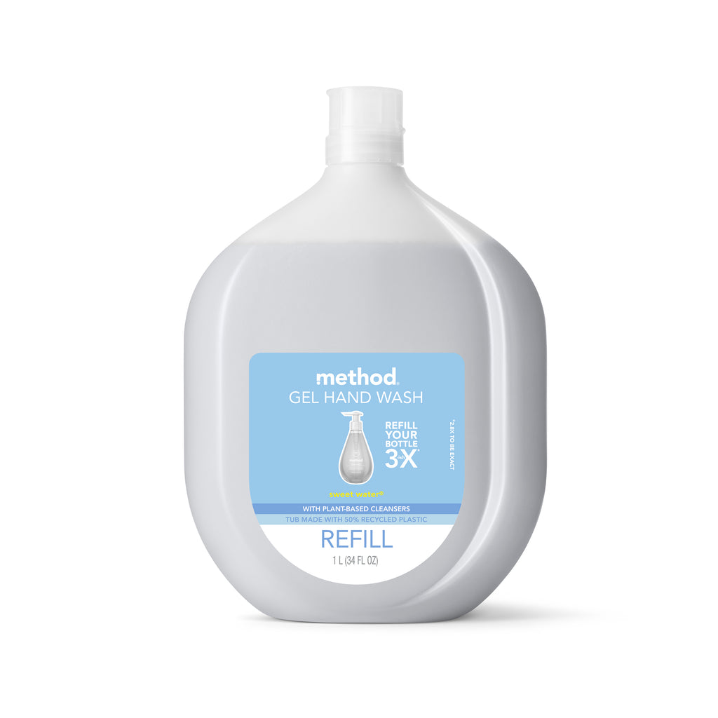 gel hand wash refill 1L sweet water new packaging method