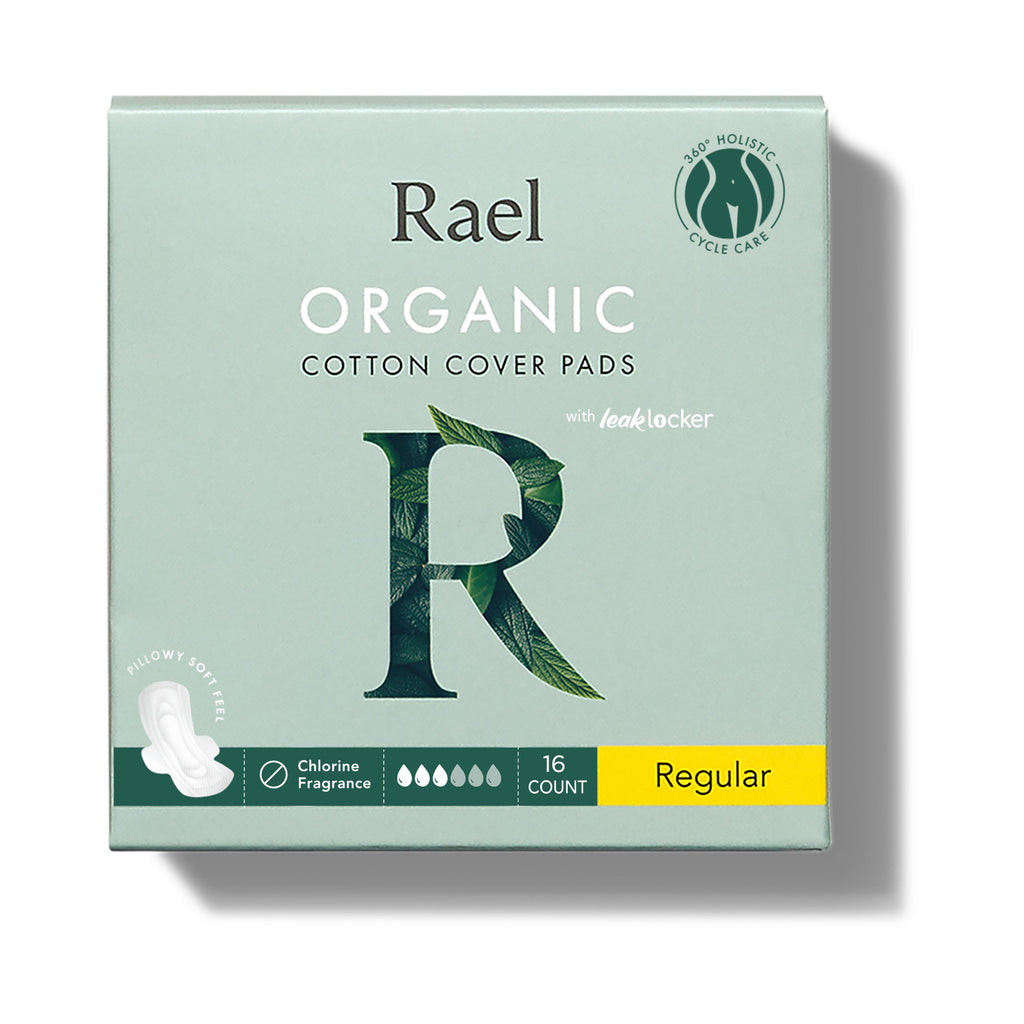 Rael Regular Sanitary Pads with Certified Organic Cotton Cover 16s