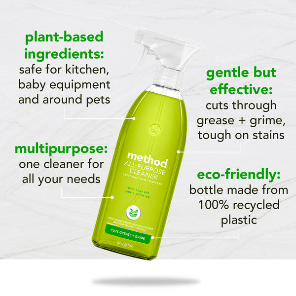 (carton of 8) all purpose cleaner 828ml - lime + sea salt