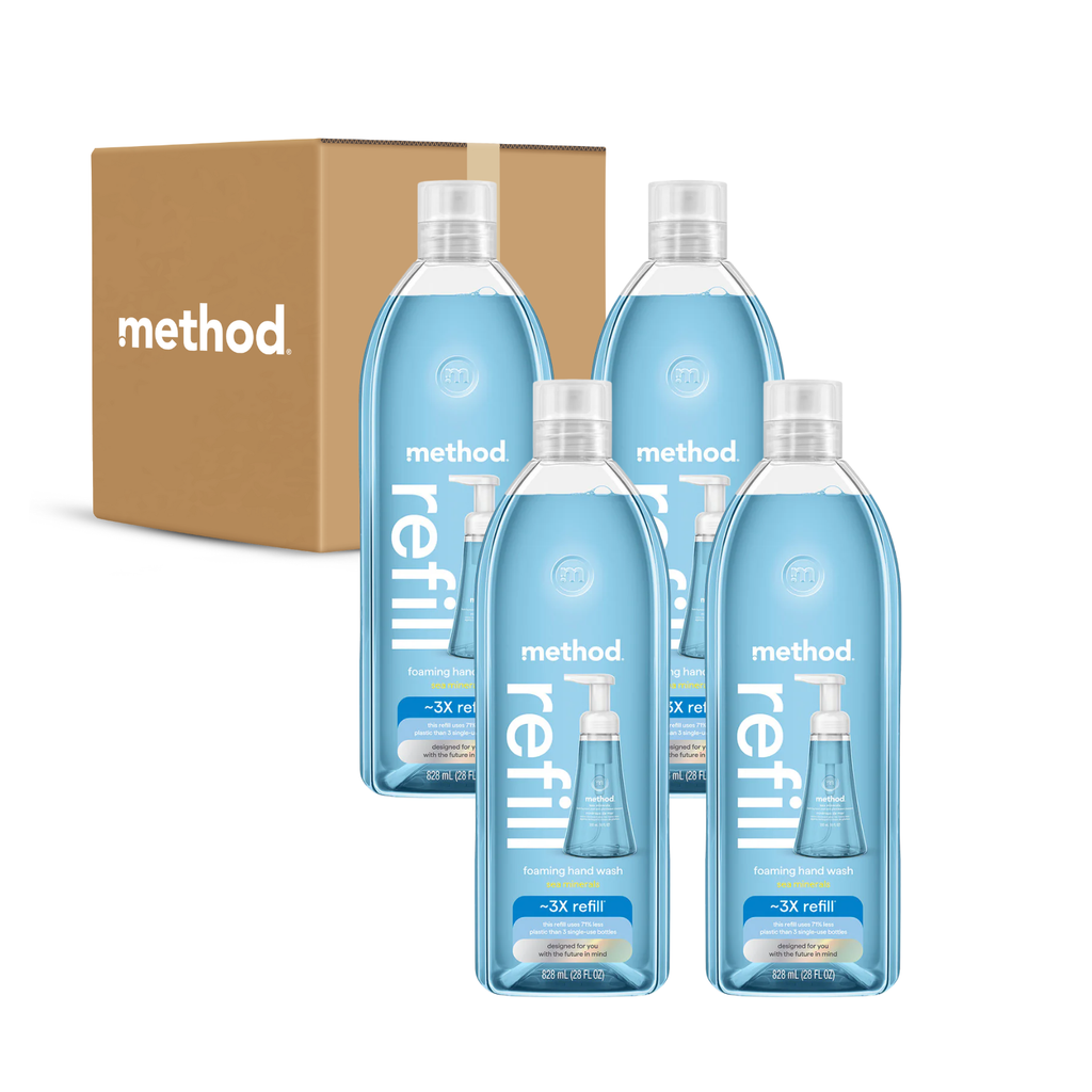(carton of 4) foaming hand wash refill 828ml - sea minerals