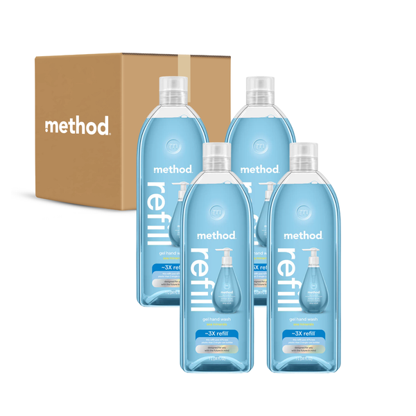 (carton of 4) gel hand wash refill 1L - sea minerals