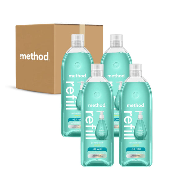 (carton of 4) gel hand wash refill 1L - waterfall