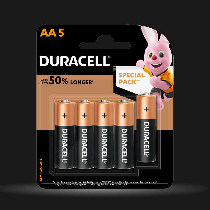 Duracell Alkaline AA Batteries, pack of 5