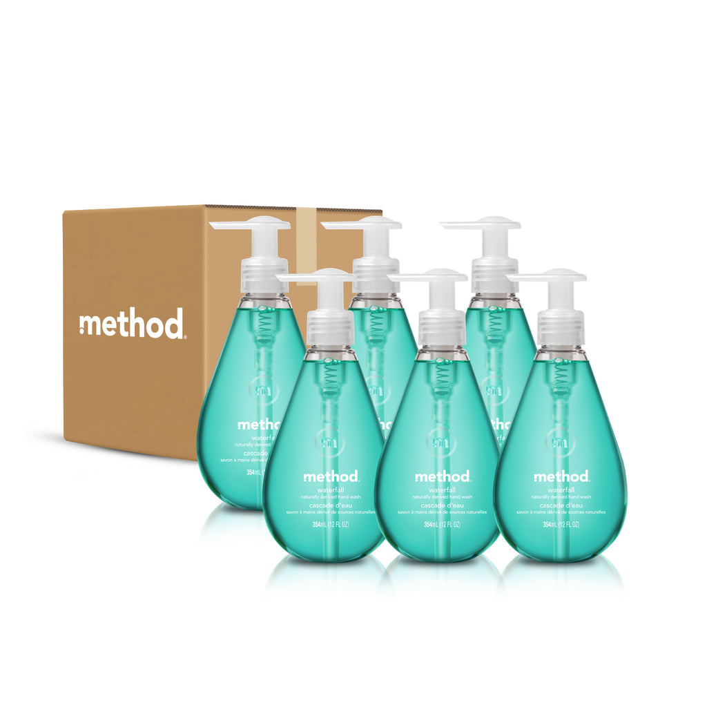 (carton of 6) gel hand wash 354ml - waterfall