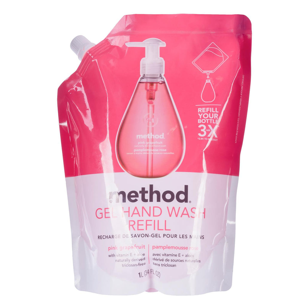 gel hand wash refill 1L - pink grapefruit