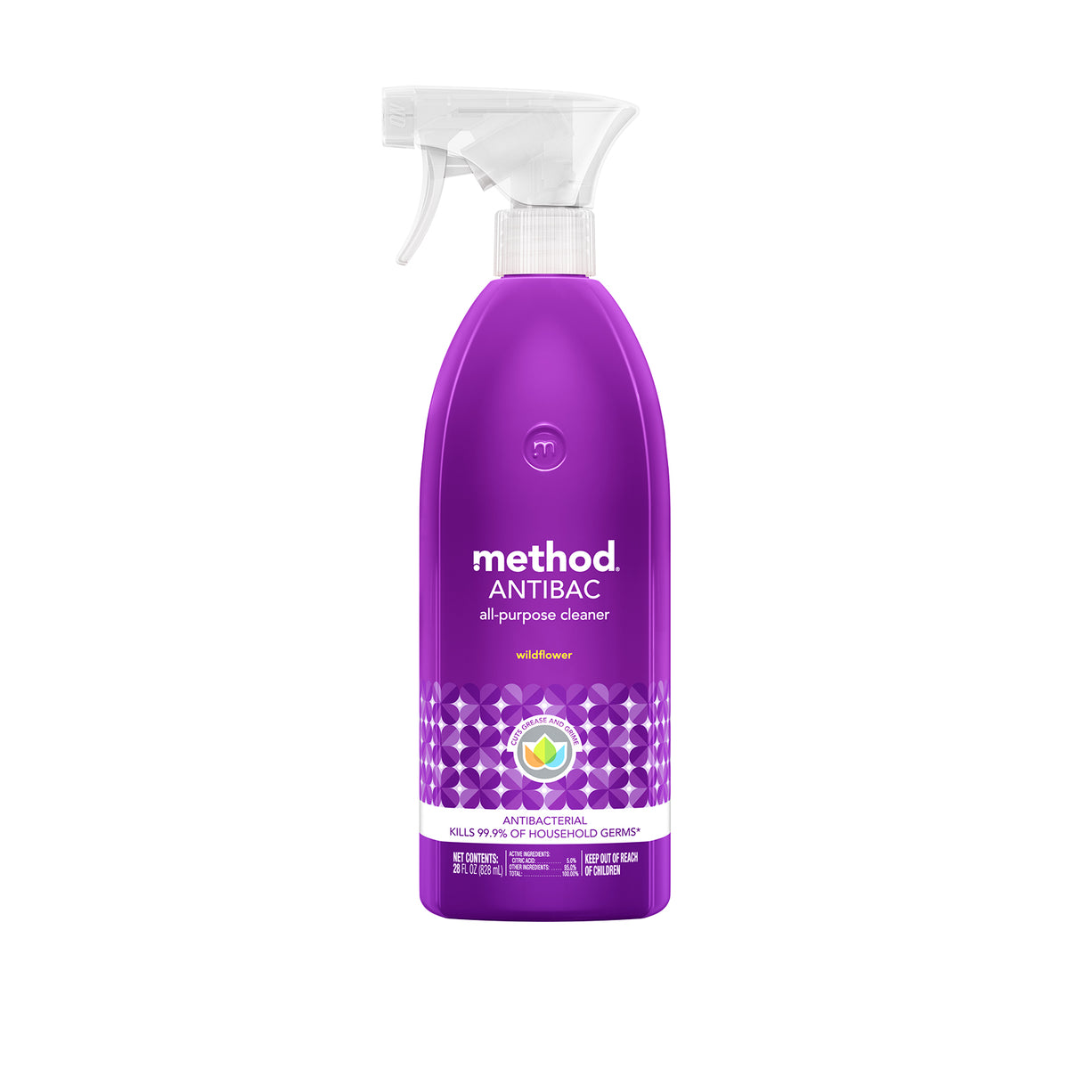 antibacterial allpurpose cleaner 828mlwildflower method home singapore